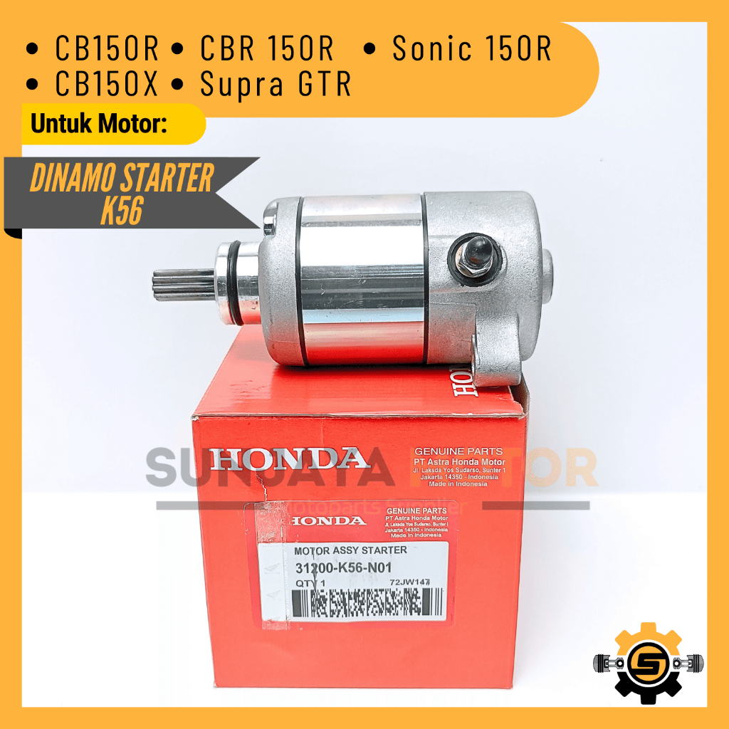 Motor Stater Kualitas Original Honda K56 Dinamo Starter CB150R  CB150X CBR 150R Sonic 150R Supra GTR