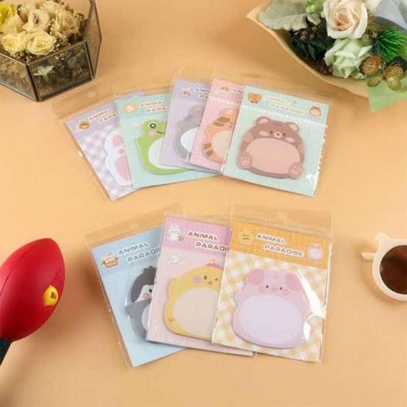 

Sticky Notes Motif Hewan Tempelan Kertas Catatan Memo Note Karakter Binatang isi 20 Lembar / Sticky Note Karakter