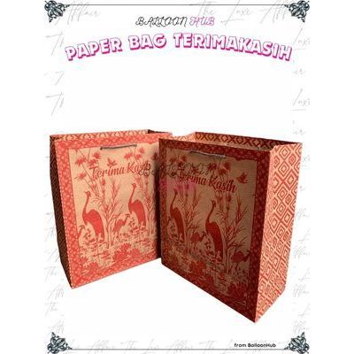 

Paper Bag Motif Terimakasih 1pcs Ukuran 20x25cm Tas Kertas Souvenir Tas Souvenir