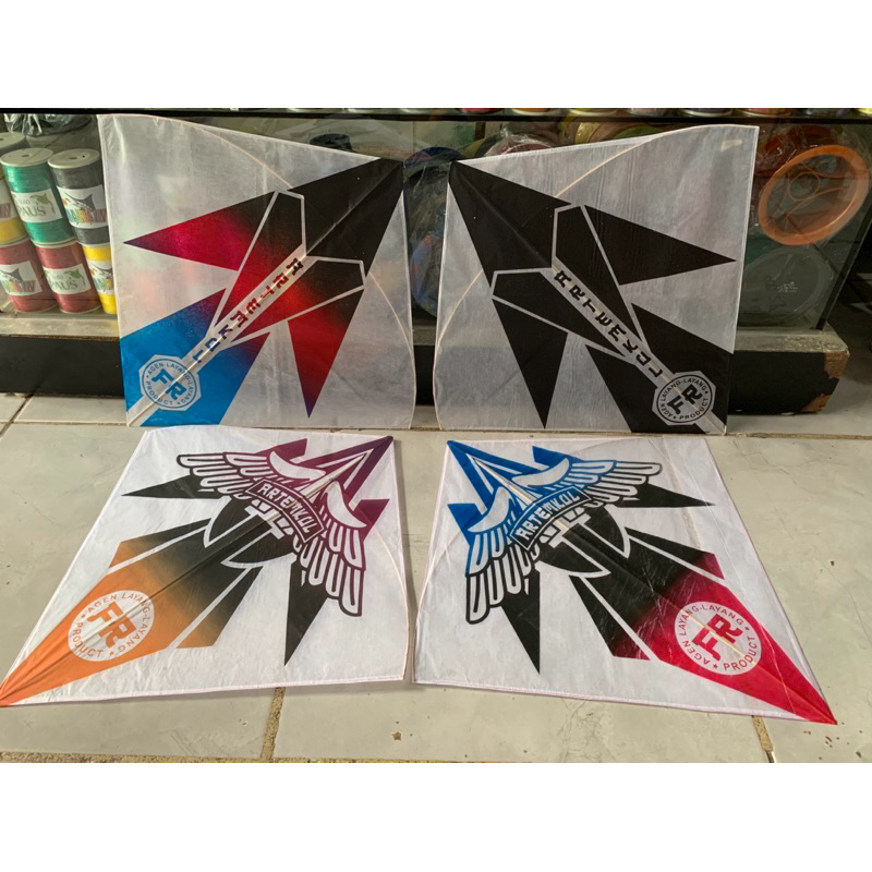 layangan seot dusta kertas minyak putih ukuran 54