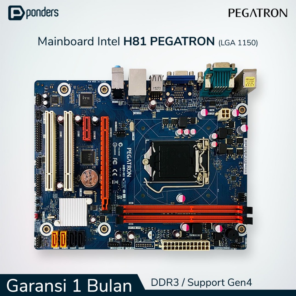 Mainboard Intel Pegatron H81 LGA 1150 DDR3 Support Gen4