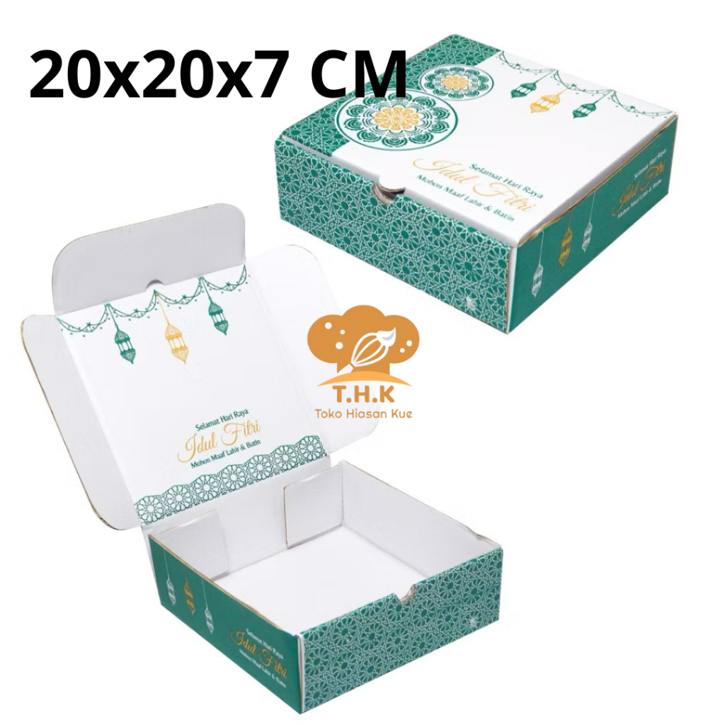 

(1pcs) Box Kotak Hampers Parcel Toples Jar Tabung Lebaran Idul Fitri - 20x20x7 cm