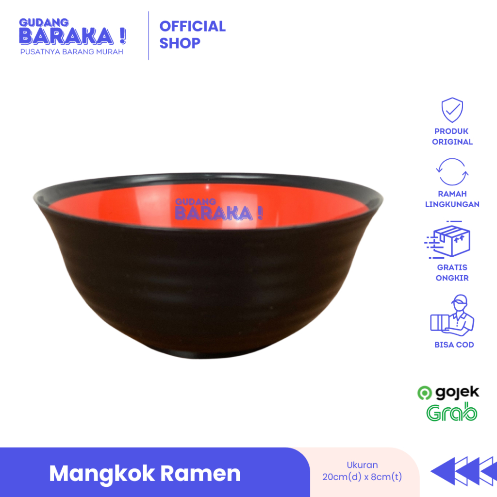 Mangkok Ramen Jumbo 8 Inch Mangkok Jepang Viral 8" Mangkok Mie Premium Quality