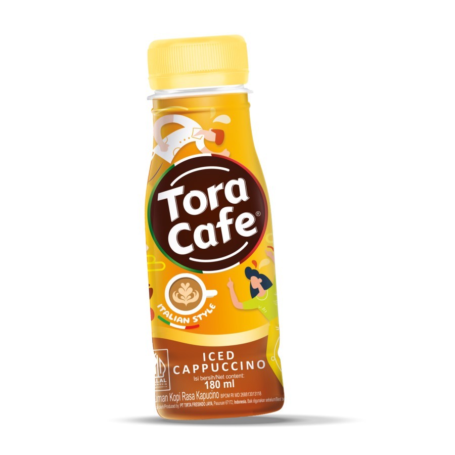 

Tora Cafe Iced Cappuccino 180 ML - Toracafe Iced Cappuccino 1 Dus = 12 Botol