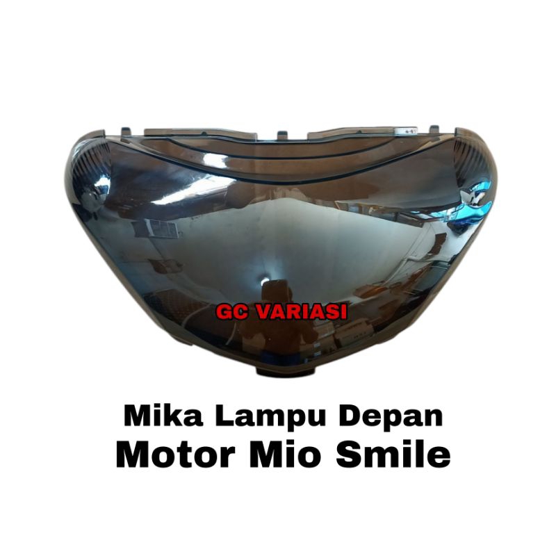 Kaca Mika Lampu Utama Smoke Depan Motor Mio Smile/Cover Mika Lampu Depan Yamaha Mio Smike Smoke/Kaca