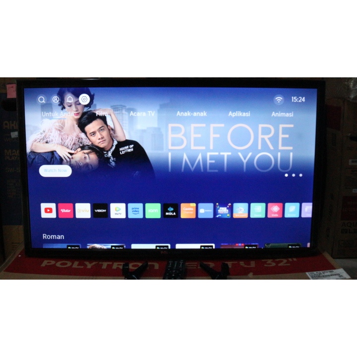 TV LED POLYTRON 32IN SMART TV YOUTUBE WIFI KONDISI MUWLUS 95% SEPERTI BARU 4324