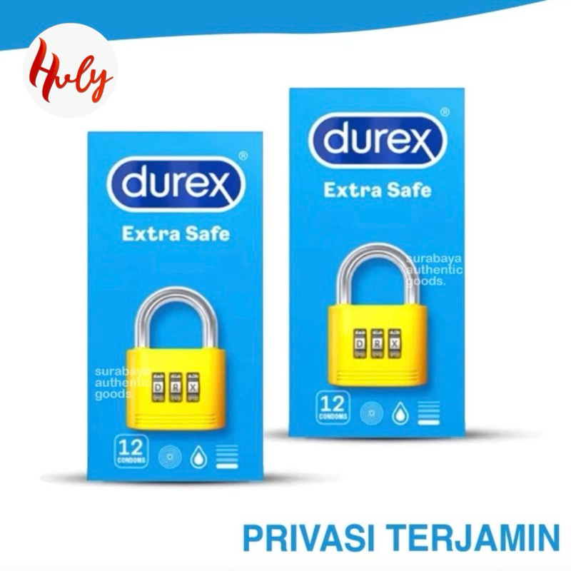 DUREX Extra Safe Isi 12 pcs , Kondom Tebal Lebih Aman