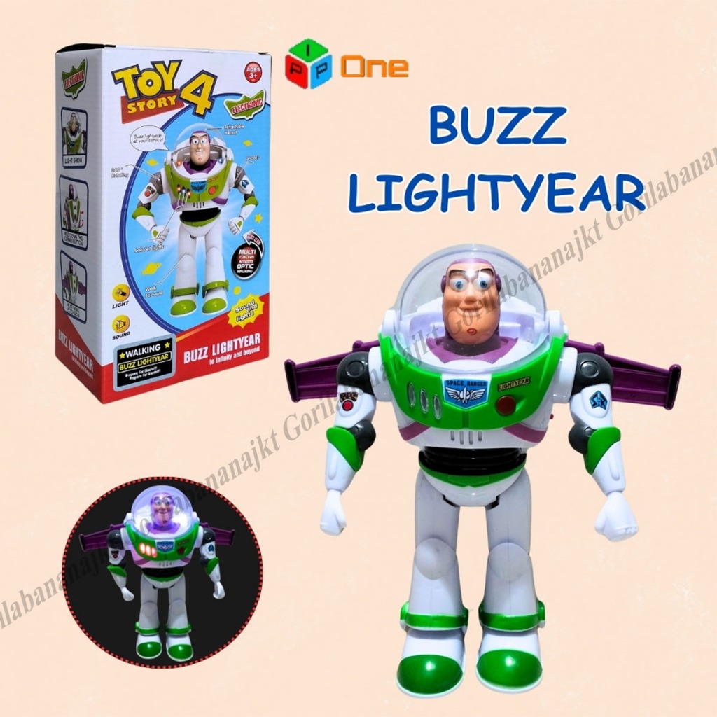 Mainan Robot BuzzLightyear ada Lampu Suara dan Sayap