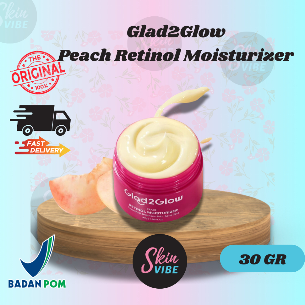[skin vibe] Glad2Glow G2G Peach Retinol Moisturizer 30g