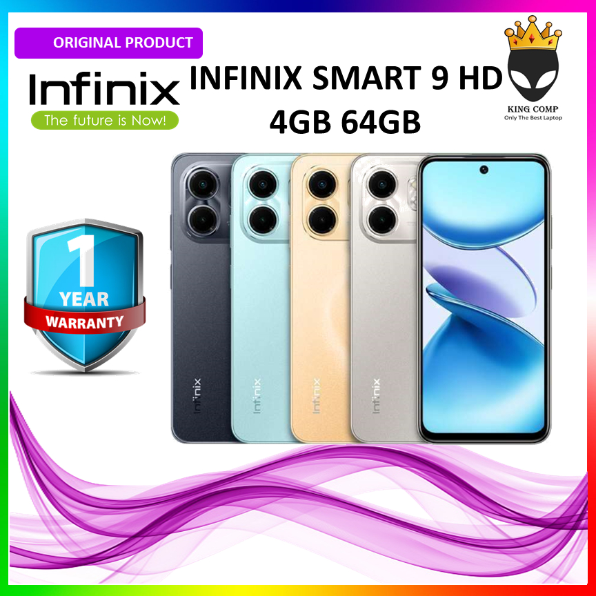 HANDPHONE Infinix Smart 9 HD 4/64GB - Up to 6GB Extended RAM - 6.7 inch 90Hz Punch Hole Display - He