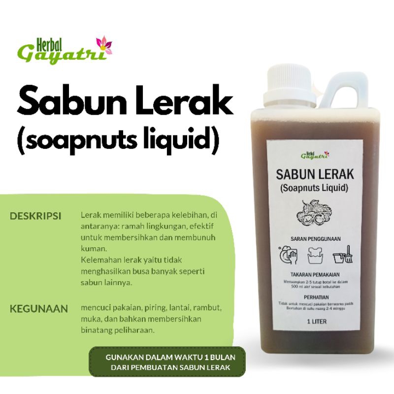 Sabun Cair Lerak / Ekstrak Lerak / Soapnuts liquid Ramah Lingkungan