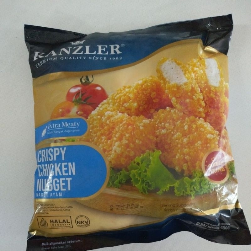 

KANZLER CRISPY CHICKEN NUGGET 450 GR, NUGGET KANZLER, CRISPY CHICKEN NUGGET