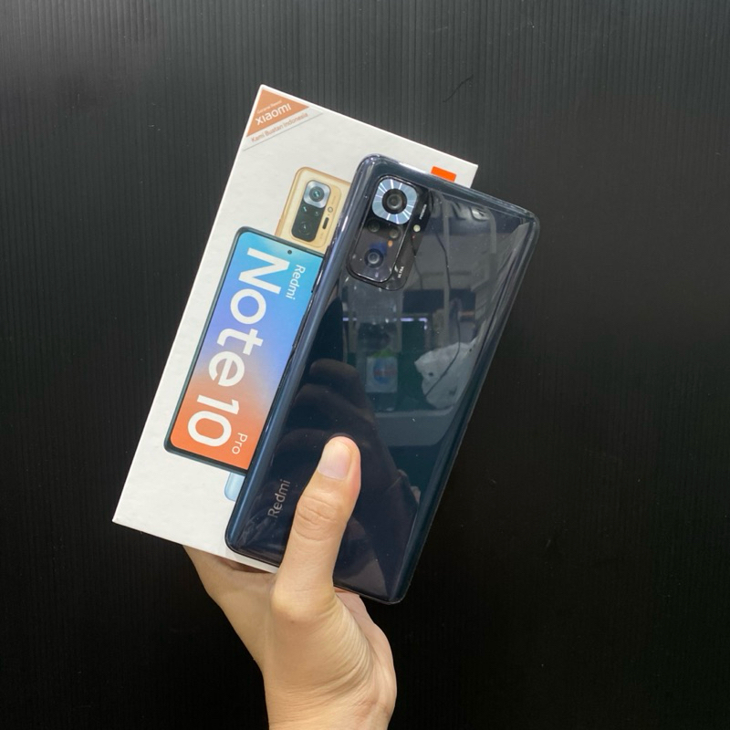 Redmi Note 10 Pro 8/128gb second bekas pakai normal fullset ori