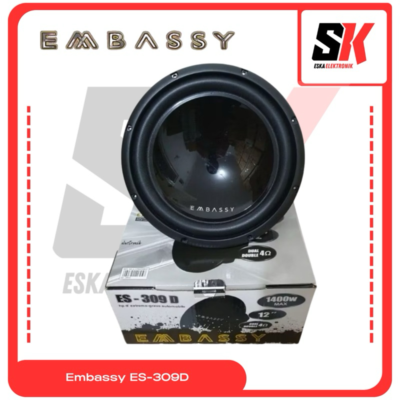 SUBWOOFER 12 Inch SUPER BADAK DOUBLE COIL dan DOUBLE MAGNET Embassy ES- 309D Subwoofer Embassy ES 30