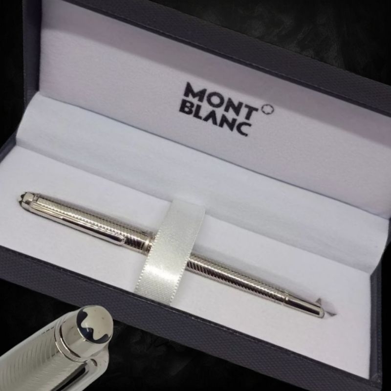 

Pulpen Mewah Signature Monbl@nk Meisterstuc Brush Silver Lengkap Dengan Box Premium Dan Book Guide Service