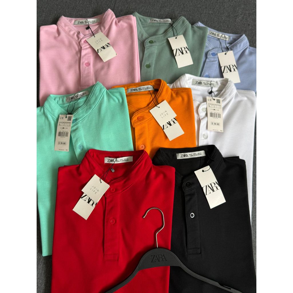 Zara Kaos Kerah Shanghai Pria