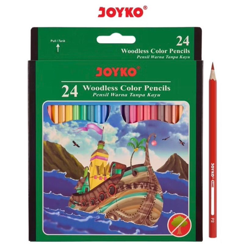 

Pensil Warna Joyko 24 Warna Panjang CP-104 Warna Cerah Tahan Lama Ideal untuk Anak Kualitas Terbaik