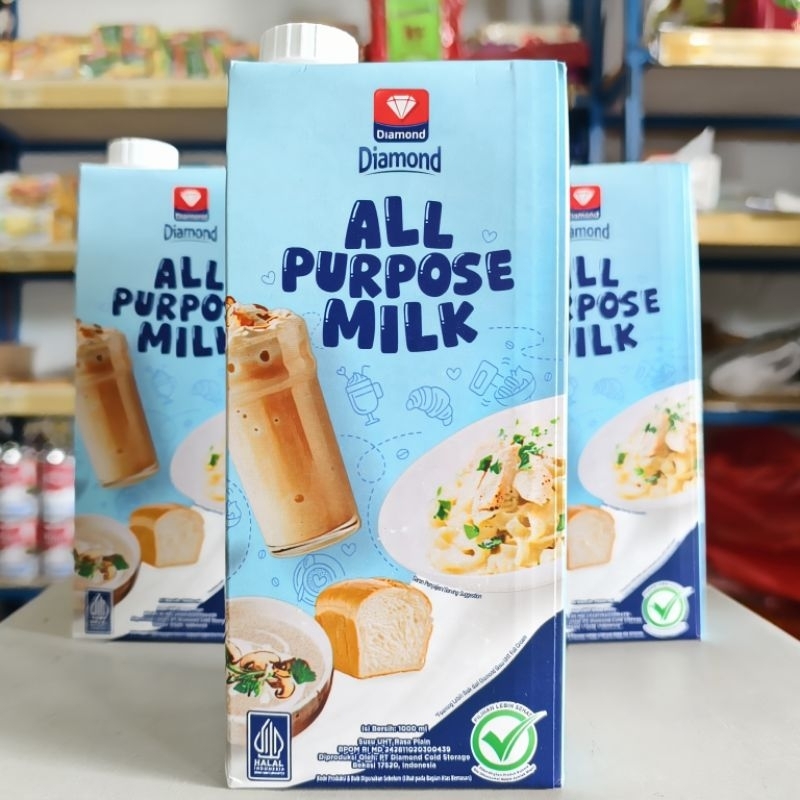 

Diamond All Purpose Milk 1Lt / Susu Diamond UHT Fullcream Plain 1Liter / Susu Fullcream Diamond 1Liter