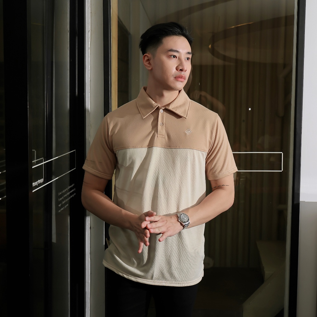 Scarmory Kaos Polo Kerah Pria Harvey Mocca Cream