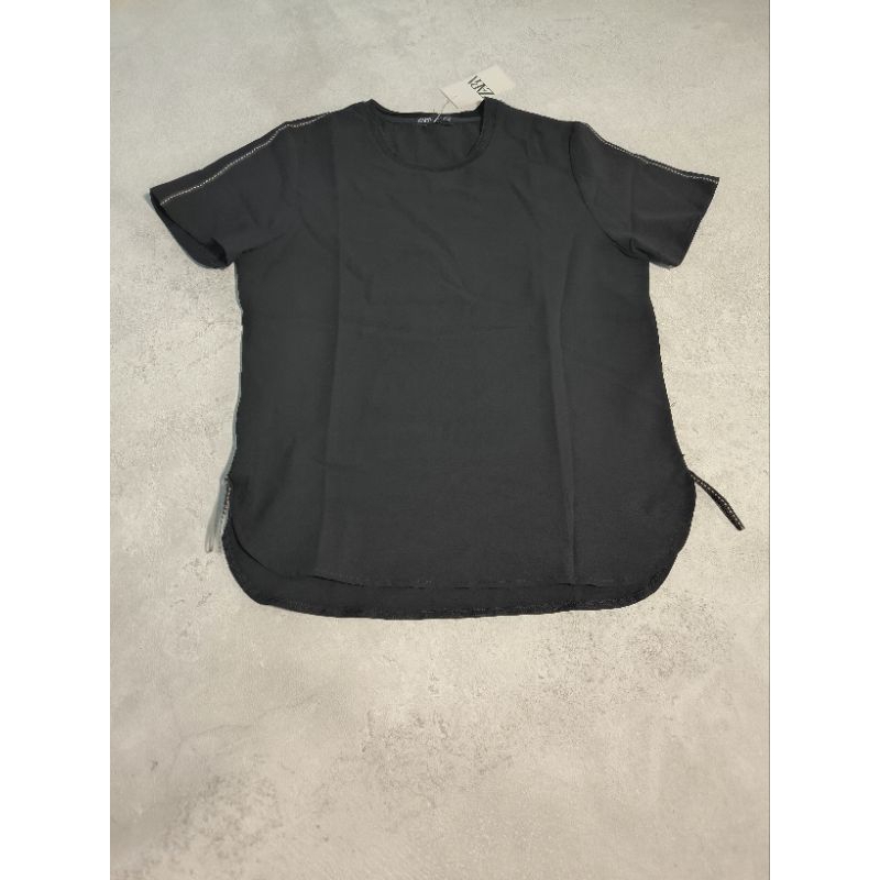 black korean blouse by zara