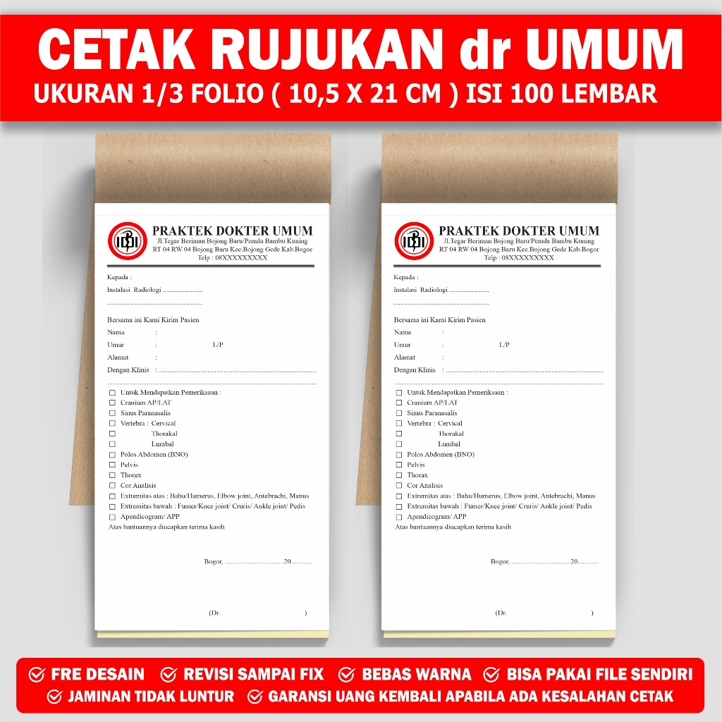 

Cetak rujukan custom 1/3 folio ( 10,5 x 21 cm 0)