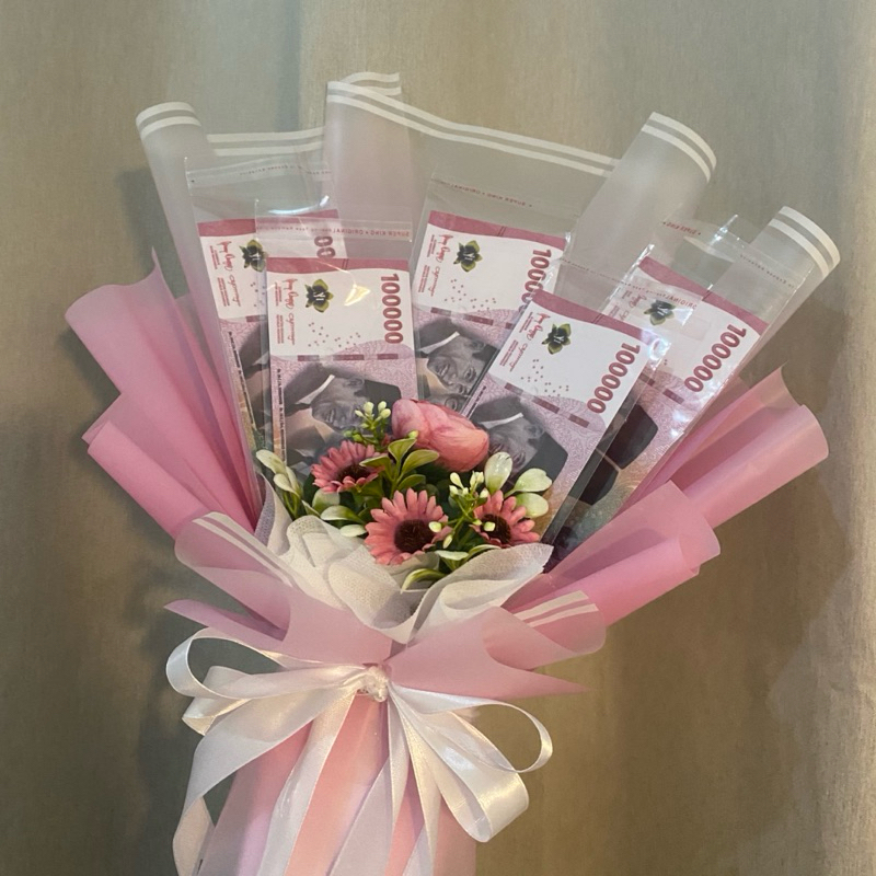 Jasa buket uang 5 lembar kosongan request