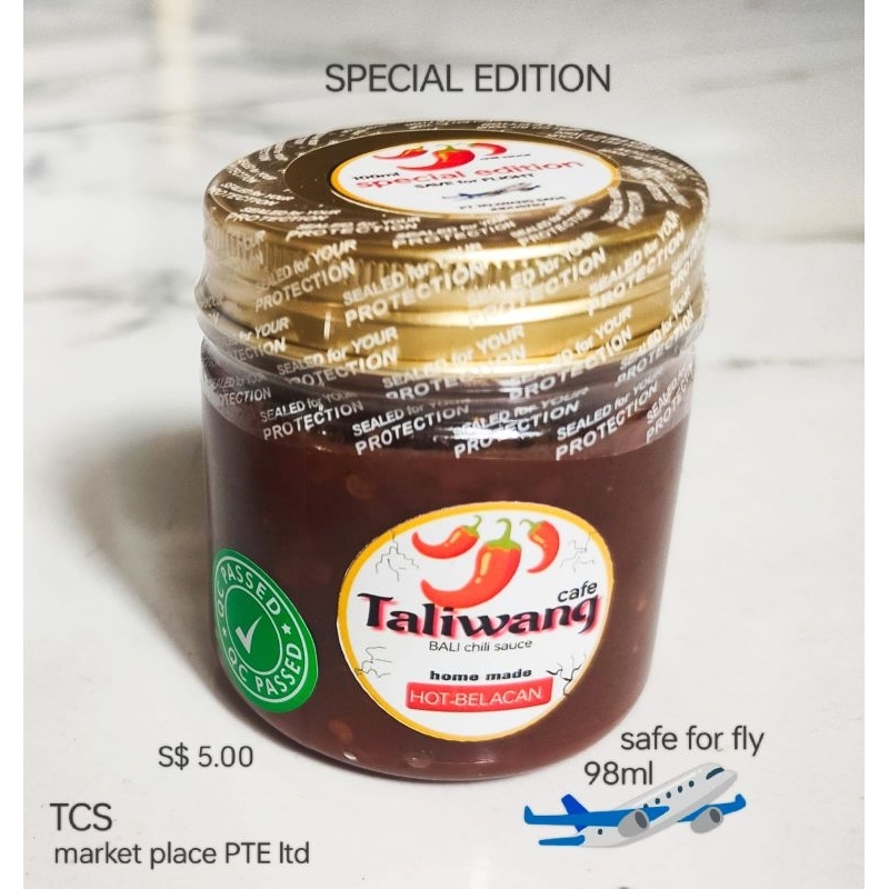 

Sambel Taliwang Hot Belacan PREMIUM " Special Edition Save For Fly "98 ml