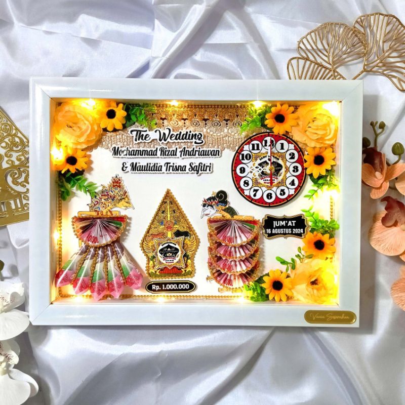 Bingkai Mahar Pernikahan Wayang / Mahar Pencak Silat / Mahar Wayang Rama Shinta