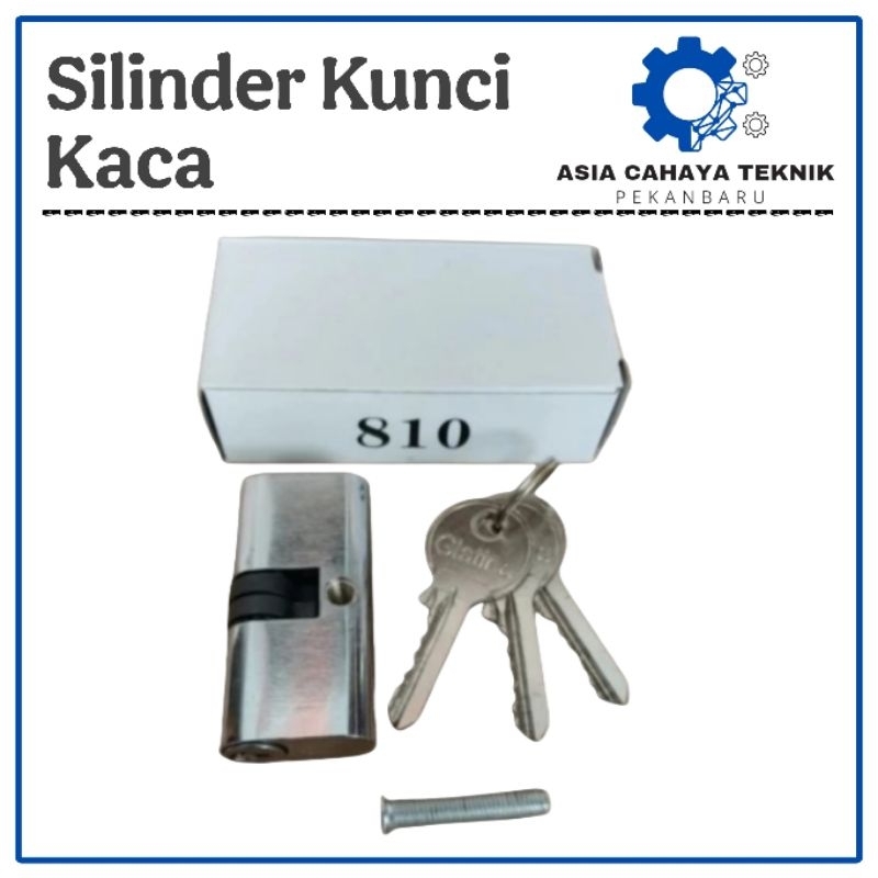 Silinder Kunci Pintu Alumunium Oval / Anak Kunci Pintu Kaca Alma