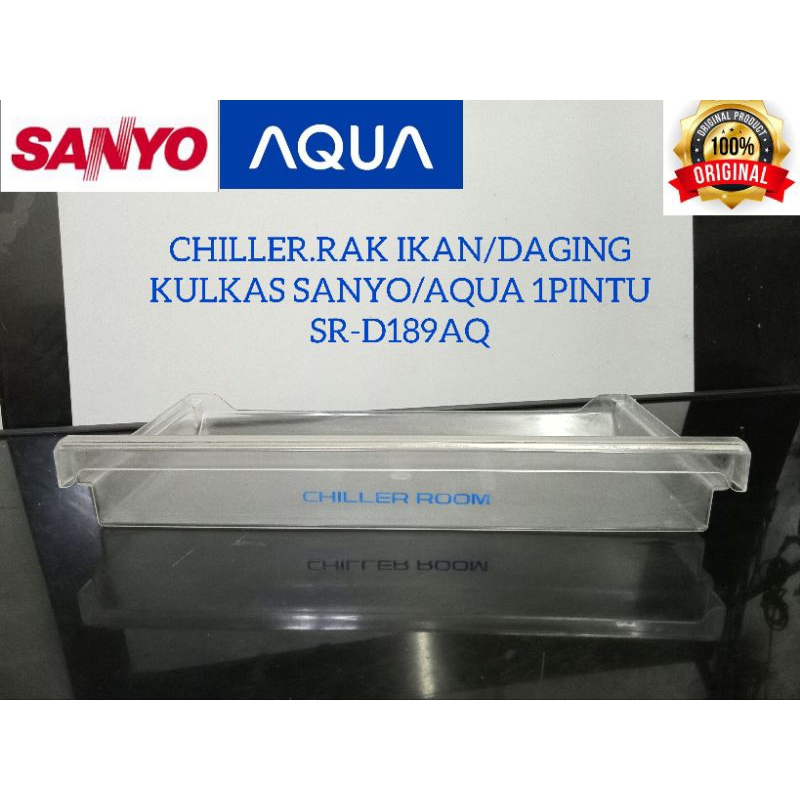 CHILLER.RAK IKAN/DAGING KULKAS SANYO/AQUA 1 PINTU.SR-D189AQ.SECOND ORIGINAL