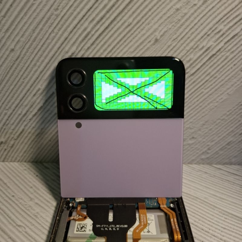 LCD DEPAN LCD KECIL LCD LUAR SAMSUNG Z FLIP 3 ORIGINAL BEKAS COPOTAN | SM-F711