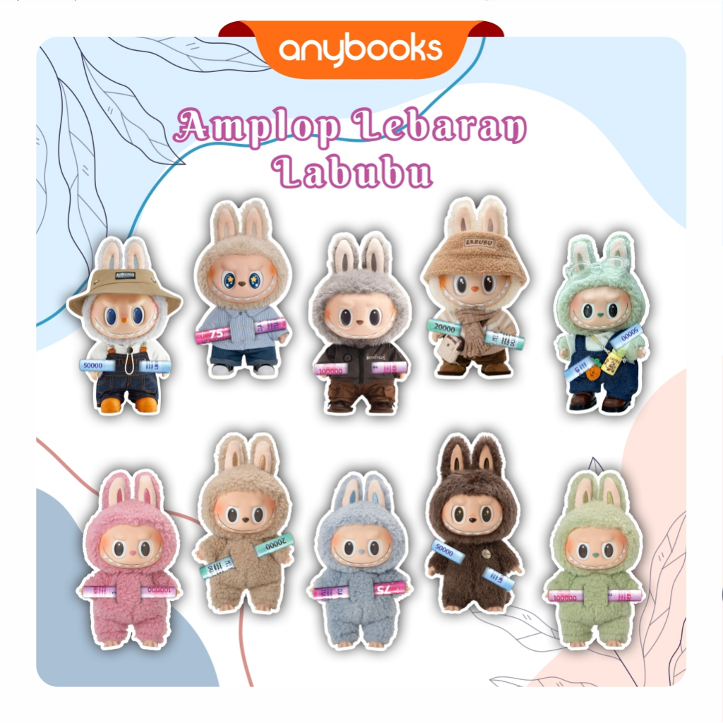 

( ISI 20 PCS ) AMPLOP LEBARAN 3D KARAKTER LABUBU RANDOM AMPLOP ANGPAU LEBARAN 2025