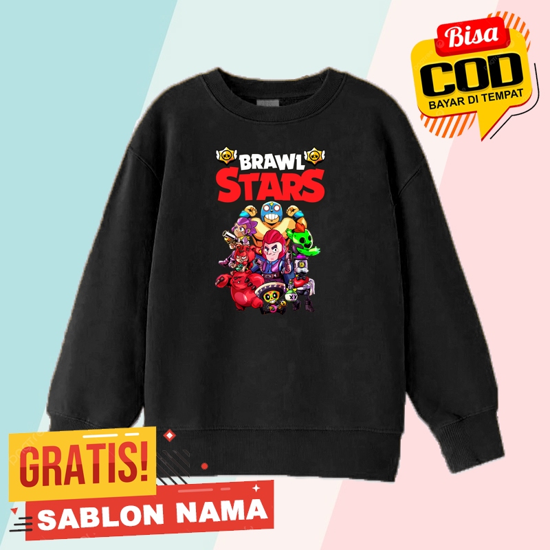 Sweater Anak Anak Brawl Stars / Jaket Sweater Anak Laki Laki & Perempuan Custom Nama  Brawl Stars