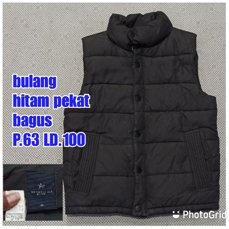 rompi vest puffer gelembung tebal winter salju bulang bulu angsa bang