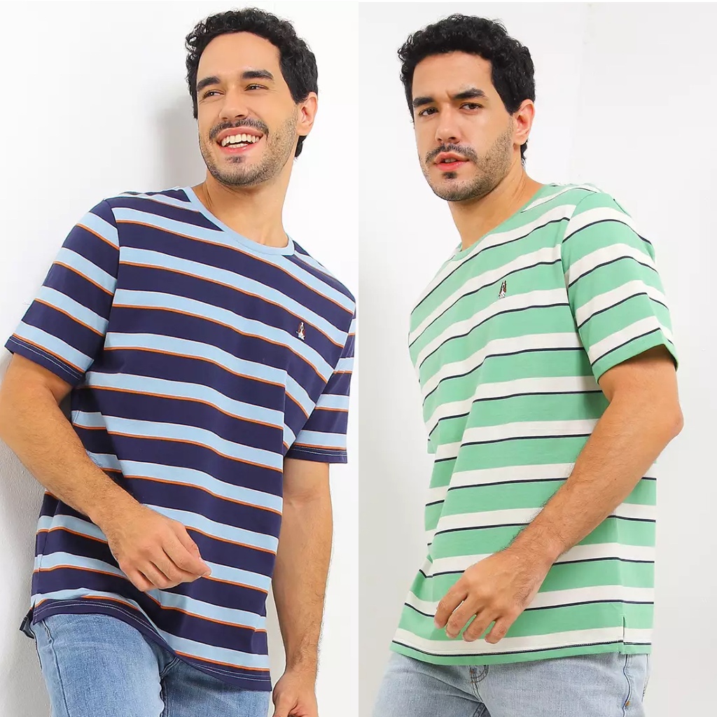Hush Puppies Zedd Stripe Tee Original (Kaos / Tshirt / Tee Stripe Pria)
