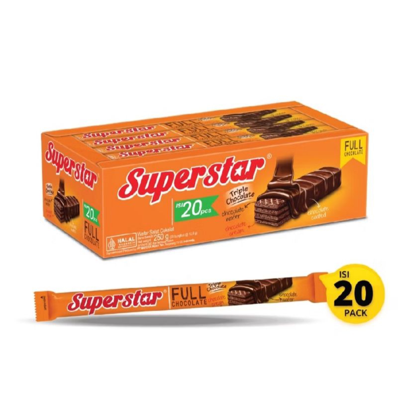 

WAFER SUPERSTAR TRIPLE CHOCOLATE 1 BOX ISI 20