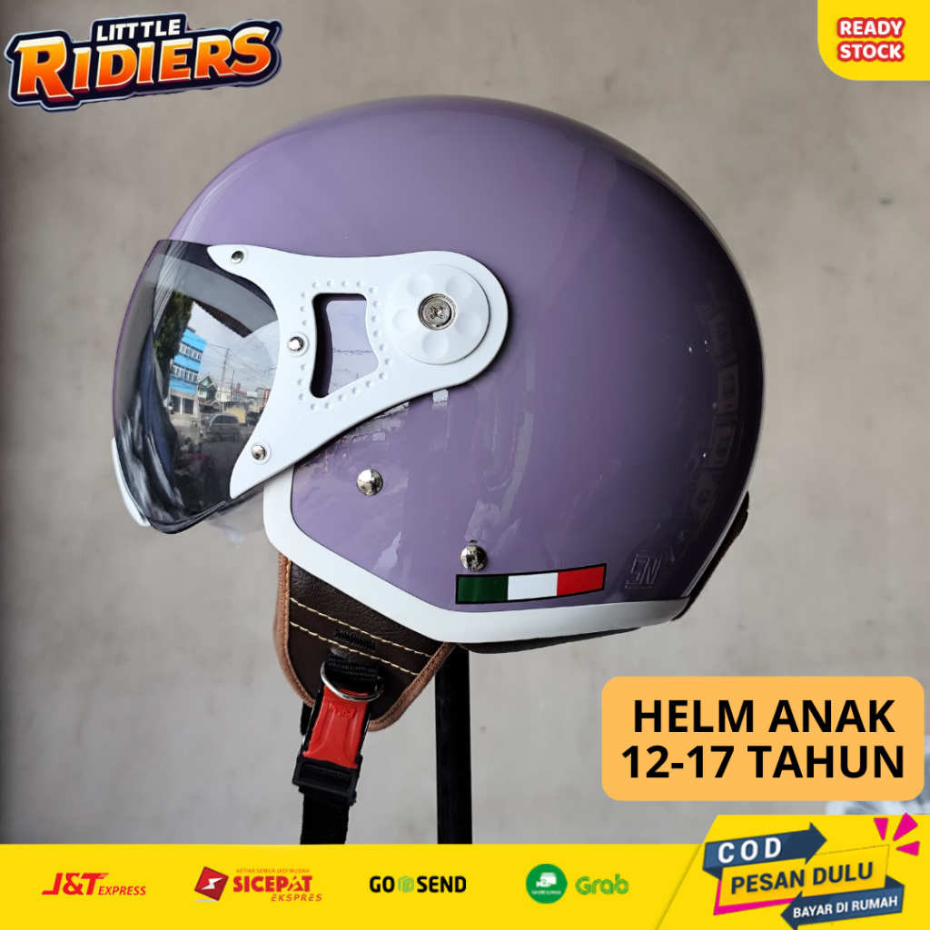 Helm REMAJA DEWASA Perempuan Usia 12-17 Tahun Retro Junior Karakter