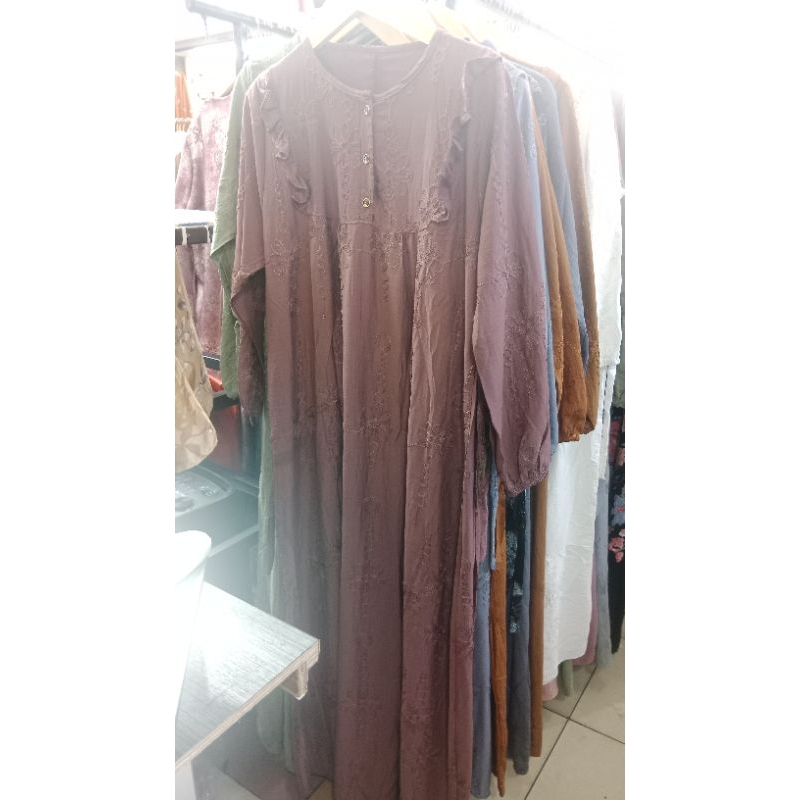 gamis katun linen