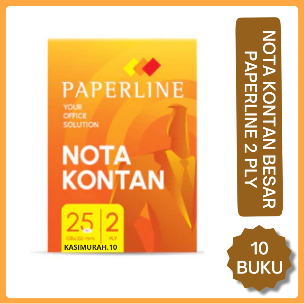 

Nota Kontan Paperline 2 Rangkap (1 Pak/10 Buku)