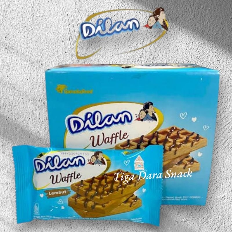 

Garudafood Dilan Waffle 1 Box isi 12 Pcs - Wafel Cokelat Renyah Isi Krim Cokelat