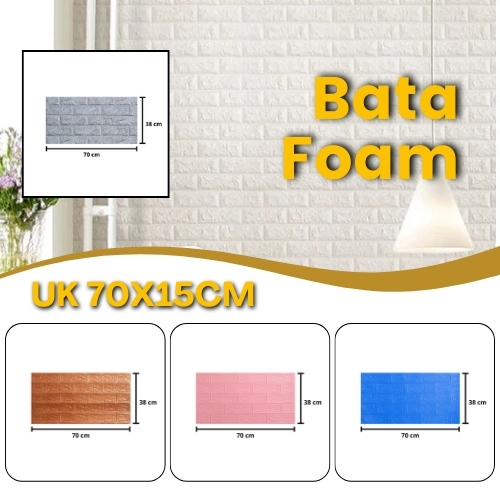 Wallpaper Dinding 3D Foam Bata Foam Bata Walpeper Bata Wallfoam Bata Dinding Walpaper Motif Bata
