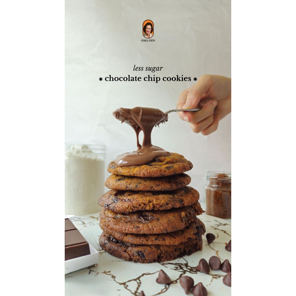 

[ISI 10] LESS SUGAR Premium Choco Chips Soft Cookies (Using Callebaut Dark Callets)