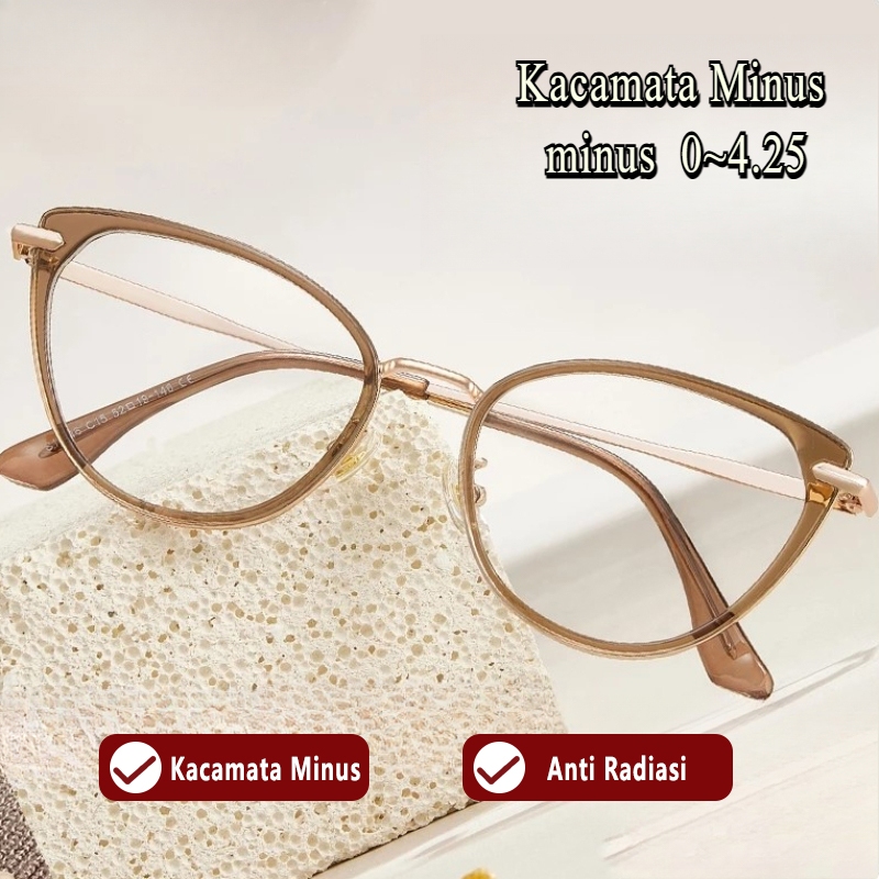 【REATY STOCK COD】 0~ - 4.25 Kacamata Cat Eye Premium | Kacamata Mata Kucing | Kacamata Minus | Kacam
