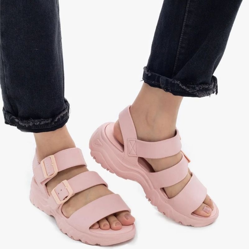 Sandal wanita Skechers D'Lites 2.0 Women's Sandal - Pink SKE111061LTP