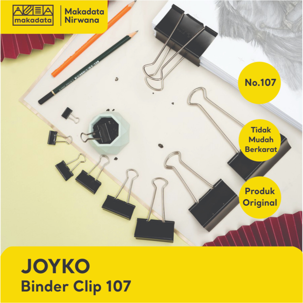 

JOYKO BINDER CLIP/KLIP KERTAS NO 107 (1 PACK)