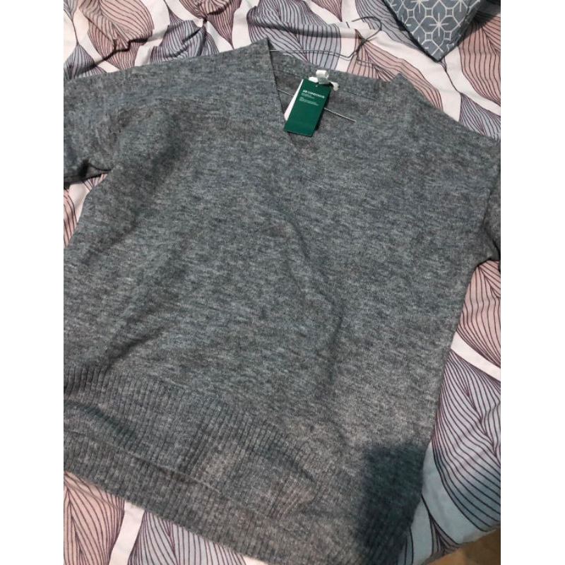 hnm sweater rajut bulu halus v neck sale