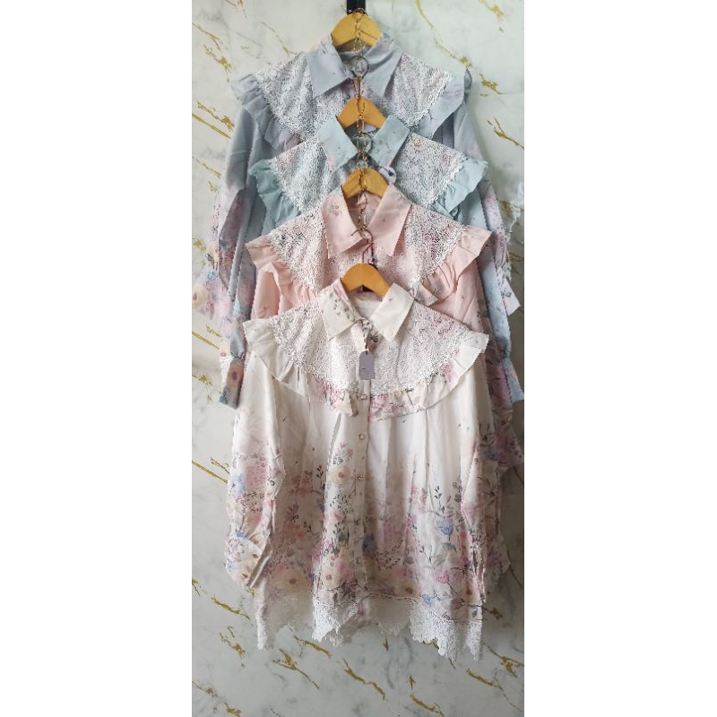 atasan meijiwang/atasan bunga/atasan renda import