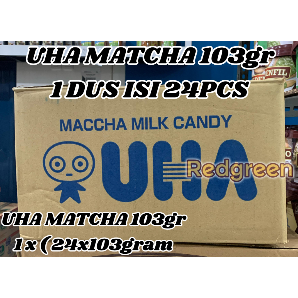 

UHA Milk Candy Rasa Matcha 103gram 1 dus Permen uha matcha 103gr 1 dus isi 24pcs 103grx24pcs