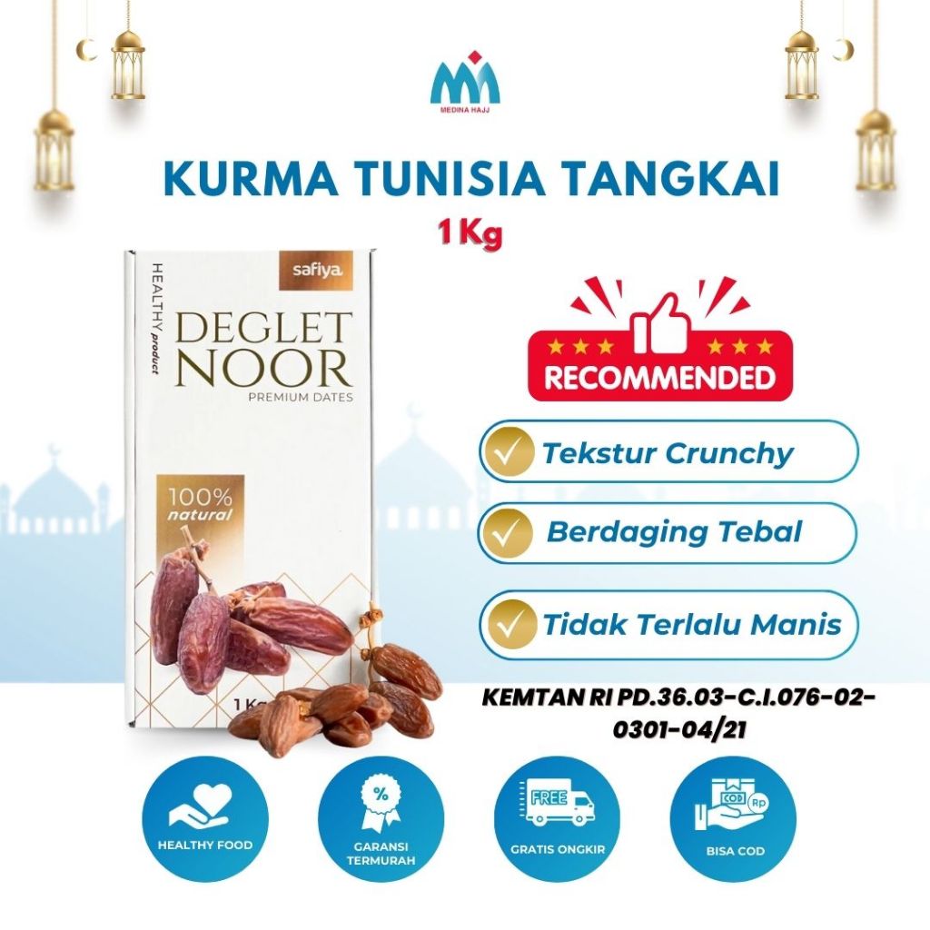 

Kurma Tangkai Tunisia 1Kg Safiya | Kurma Tunisia Asli Kualitas Premium