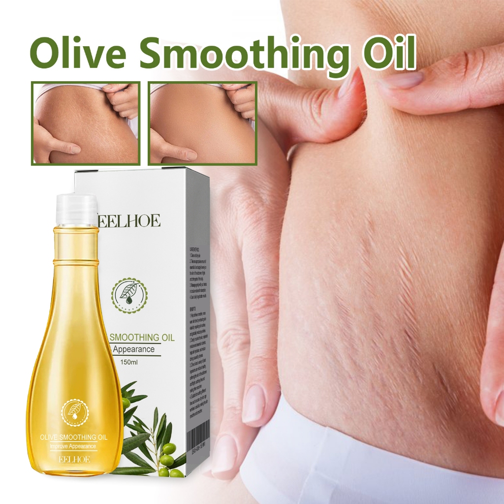EELHOE Olive Smoothing Oil 150ml Scar Repair Oil Perawatan Tubuh Maternity Slackline Anti-Kerut Pera
